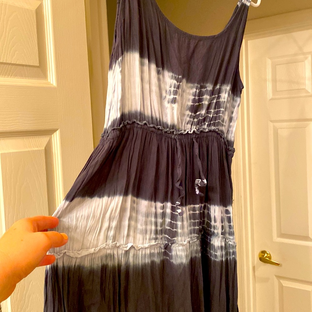 Maxi dress blue white garment die